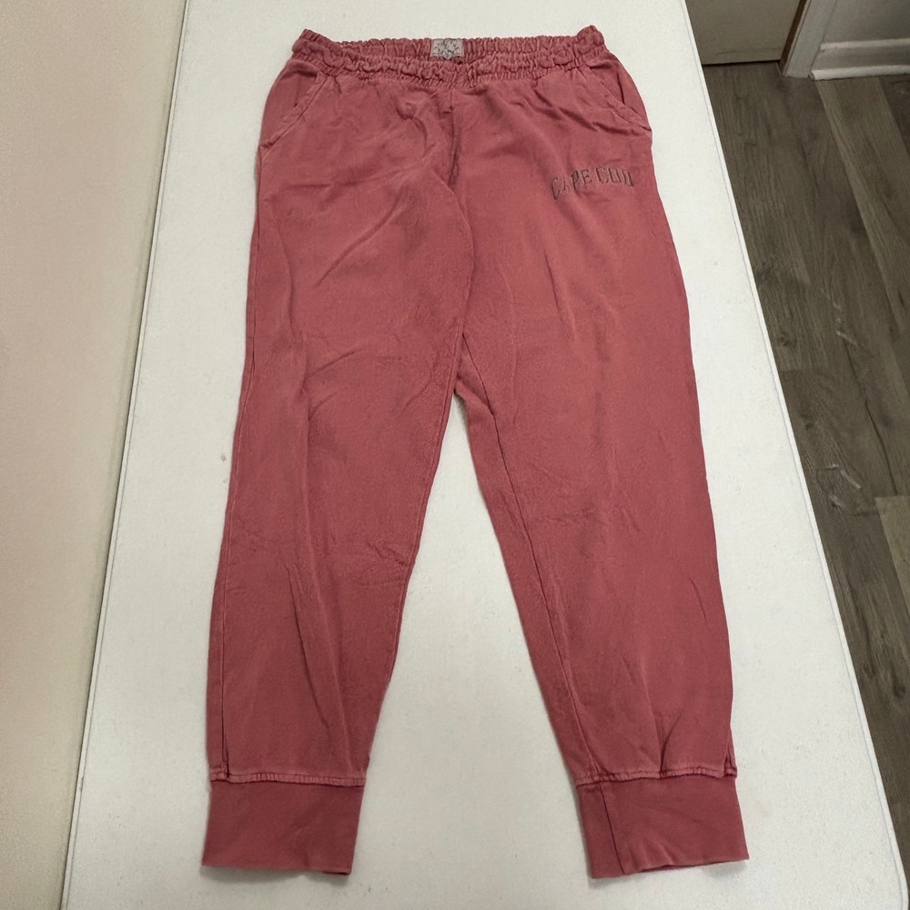 Cuffys Mens XL Cape Cod Ocean Wash Jogger Sweatpants Pink Cotton 6167